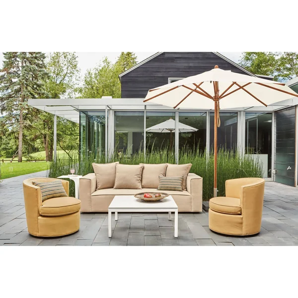 Room & Board - Modern Parsons Outdoor Coffee Table w/ 1x22 Leg 24d 48W 16h in Grey, Grey Recycled HDPE Top w/ Graphite Base
