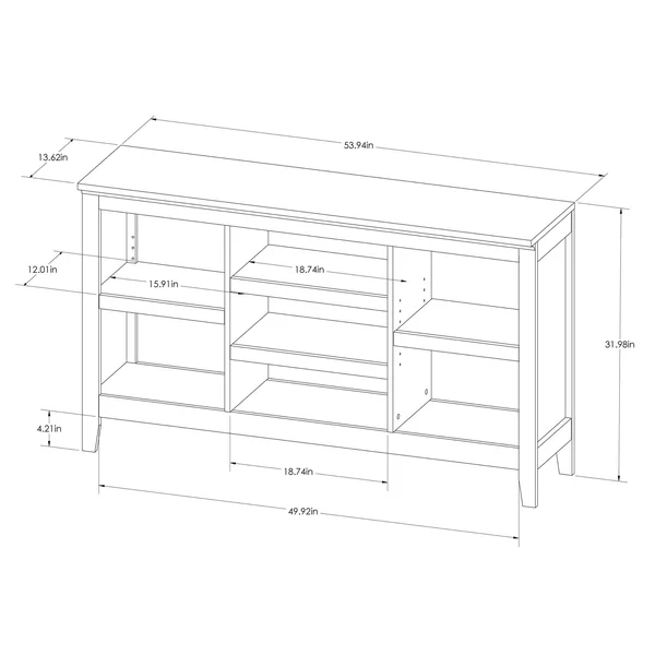 Threshold 32x22 Carson Horizontal Bookcase with Adjustable Shelves, Espresso