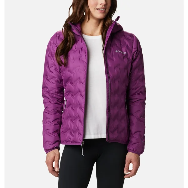 Columbia Delta Ridge Down Hooded Jacket Xs - Red Lily