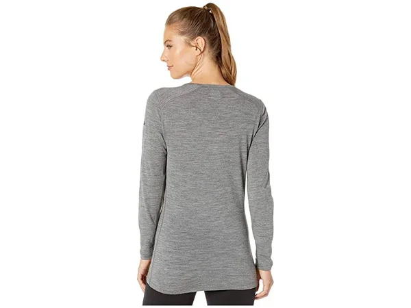 Icebreaker Women's 200 Oasis LS V Neck Top - Large - Gritstone Heather