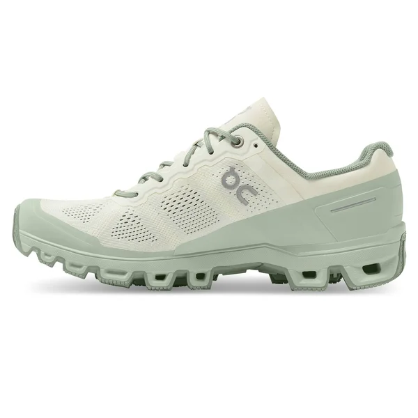 on Cloudventure Women's Running Shoes White/Moss : 6 M