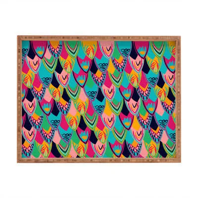 Deny Designs VY La Love Birds 1 Rectangular Tray Size: Large