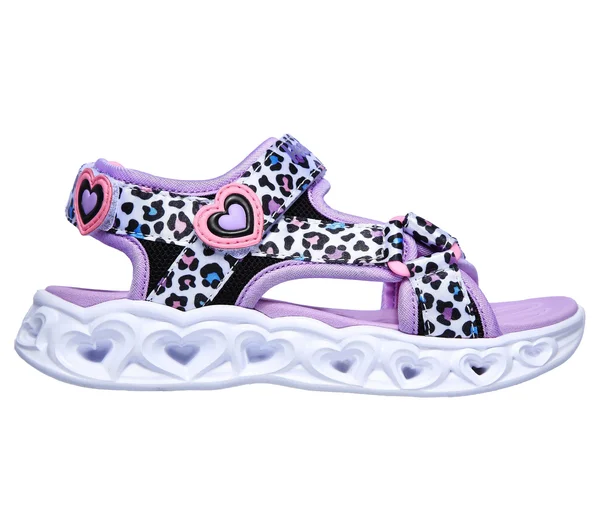 Skechers Girls& S Lights Heart Lights Savvy Cat Sandal