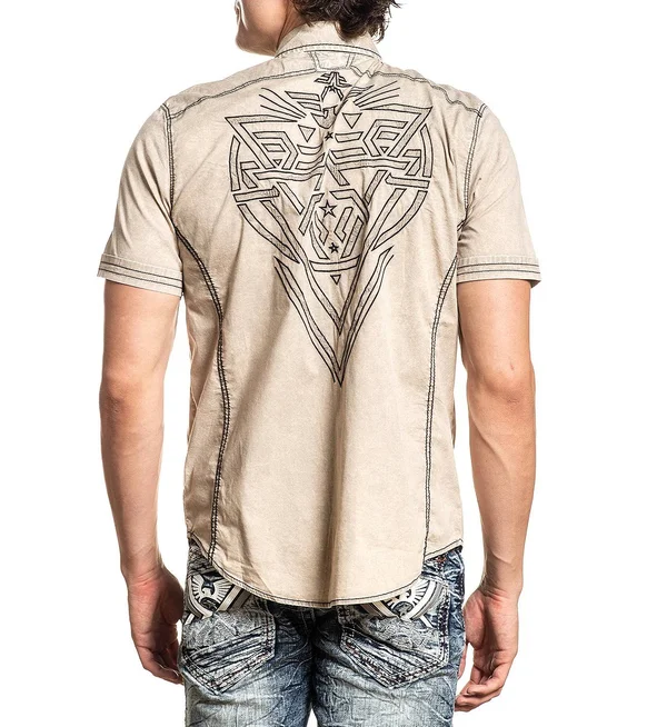 American Fighter Binary Stretch Shirt - Cream XX-Large - Men's