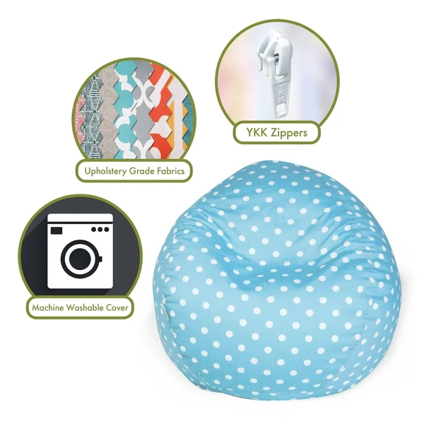 Polka Doot Classic Bean Bag Chair Small/Large - Blue