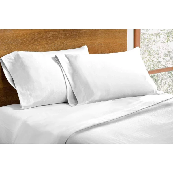 Dormisette Luxury German Flannel Ultra-Soft 6-Ounce Sheets Set White Twin 3 Piece