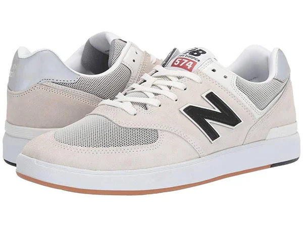 New Balance Numeric AM574 White/Black, Men's, Size: 6