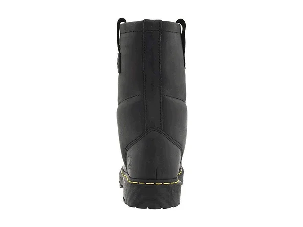 Dr. Martens, Icon 2295 Greasy Leather Steel Toe Work Boots in Black, Size M 6/W 7
