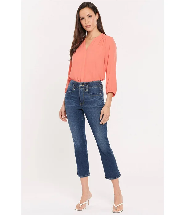 Nydj AMI Skinny High-Rise Hollywood Waist Capri Jeans - 6