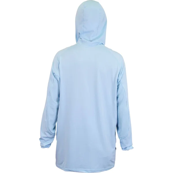 AFTCO Barracuda Geo Cool Fishing Hood & Mask - Bahama Heather - S
