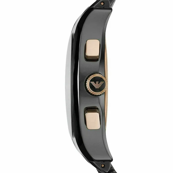 Emporio Armani Men's AR1410 &Ceramica& Chronograph Black Ceramic Watch