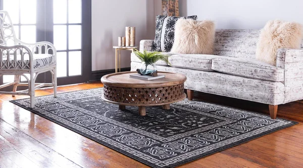 Unique Loom Atlanta Indoor/ Outdoor Area Rug - 8& x 10& Black