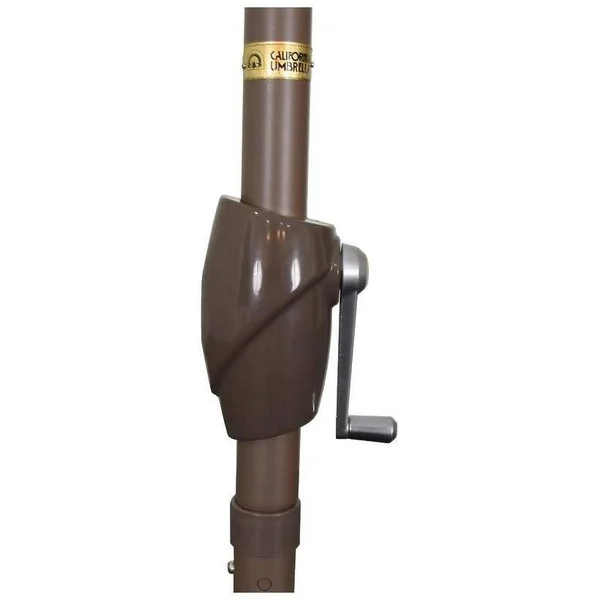 California Umbrella GSPT908117-F71 9 ft. Aluminum Market Umbrella Push Tilt - Bronze-Olefin-Teak