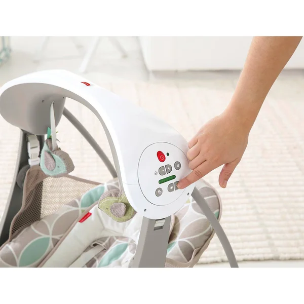 Fisher-Price Deluxe Take-Along Swing & Seat, White/Tan