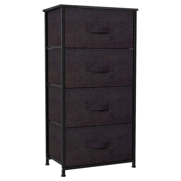 YITAHOME Storage Tower with 4 Drawers - Fabric Dresser, Organizer Unit for Bedroom, Living Room, Closets & Nursery - Sturdy