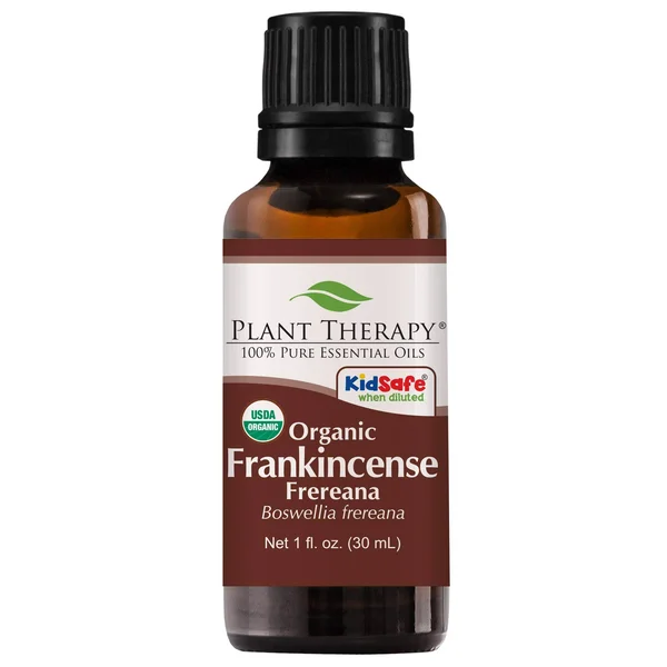 Plant Therapy USDA Certified Organic Frankincense Frereana Essential Oil. 100% Pure, Undiluted, Therapeutic Grade. 30 ml (1 Oz).