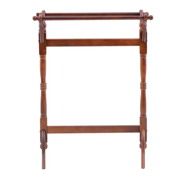 Powell Heirloom Wood Blanket Rack in Cherry - 441