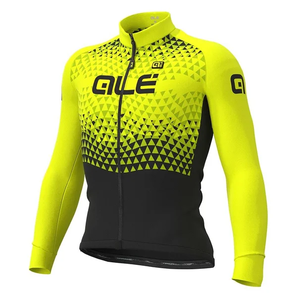Alé Summit Long Sleeve Jersey Black Fluorescent Yellow - Xs