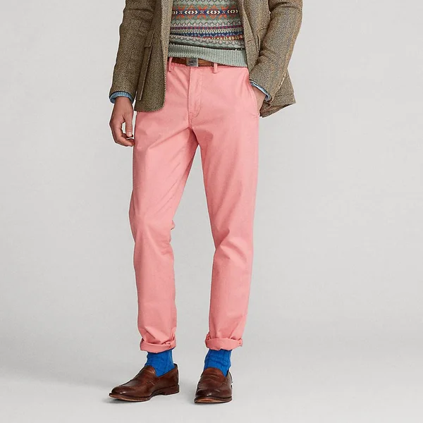 Ralph Lauren Men's Washed Stretch Straight Fit Chino Pant - Size 31 in Desert Rose