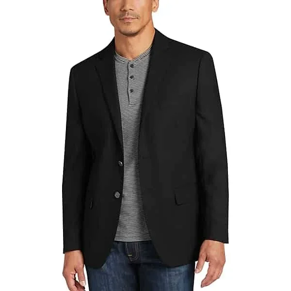 Joe Joseph Abboud Men's Black Slim Fit Blazer - Size: 46 Long
