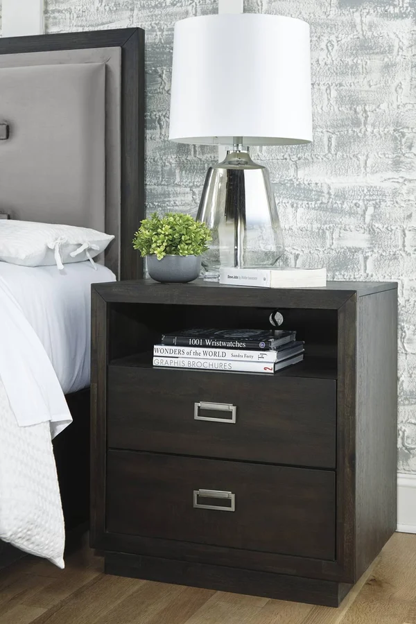 Hyndell Nightstand Dark Brown - Signature Design by Ashley