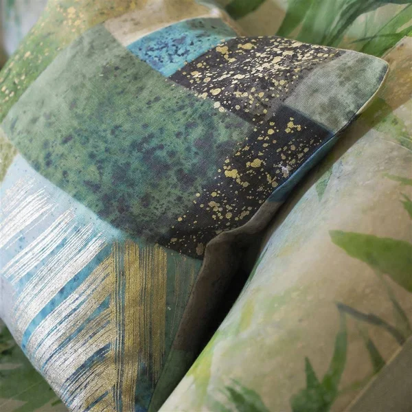 Designers Guild Parterre Geo Emerald Decorative Pillow