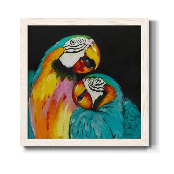Painted Elephant II - Picture Frame Graphic Art on Canvas Dakota Fields Format: White Framed Canvas, Size: 31.5x22 H x 31.5x22 W