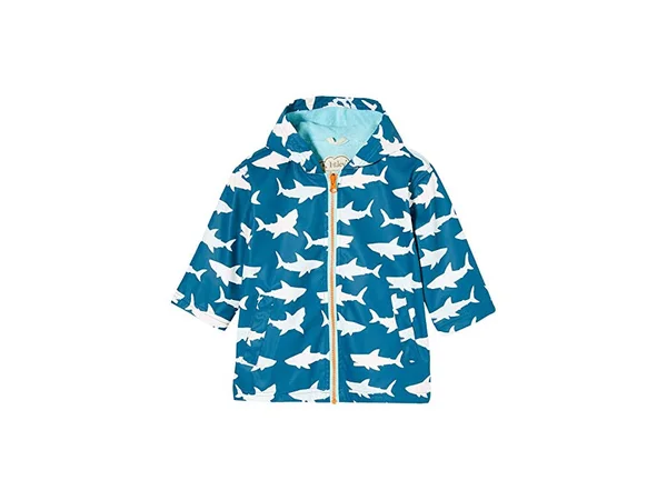 Hatley Color Changing Splash Jacket Great White Sharks 2