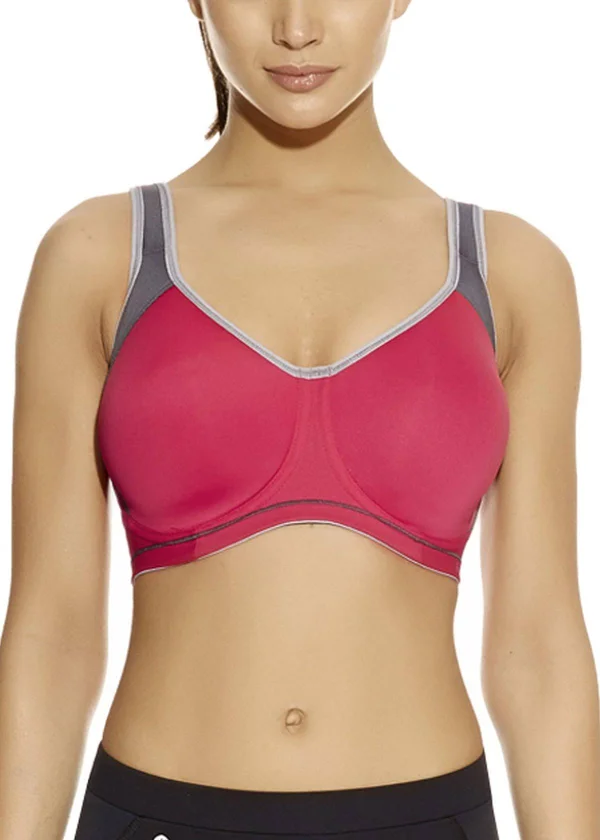 Freya Sonic Underwire Molded Spacer Sports Bra, Hot Crimson (AA4892) 32G