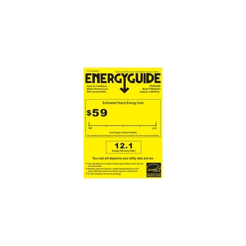 Frigidaire Ffre0833u1 8, 000 BTU Window-Mounted Room Air Conditioner - White