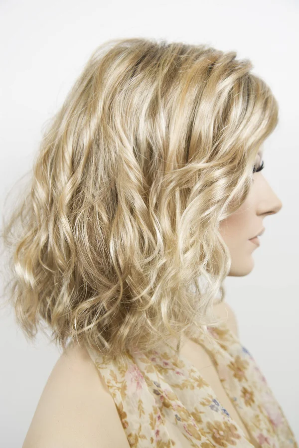 Medium Light and Breezy SmartLace Front Scarlett by Jon Renau Wavy Straight Wigs - Strawberry Tipped Pale Blonde ...