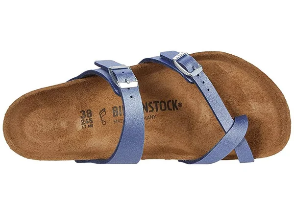 Birkenstock Women's Mayari Sandal - 40 - Icy Metallic Azure Blue, Birko-Flor