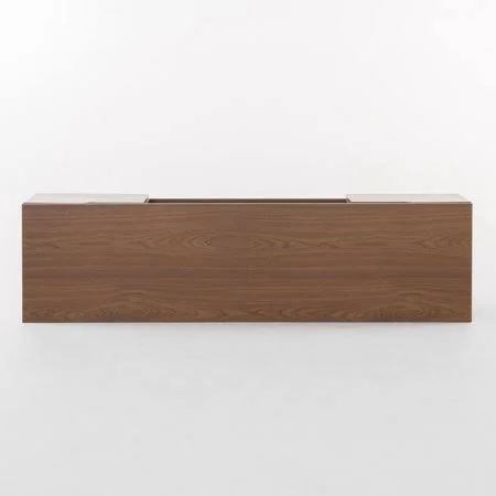Noble House Cresent Wood Mid Century Modern TV Entertainment Stand, Walnut
