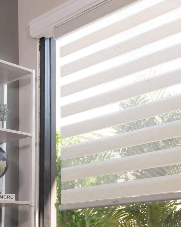Chicology Everyday Cordless Zebra Shades, Light Filtering - 21x22W x 72x22H - Basic Natural