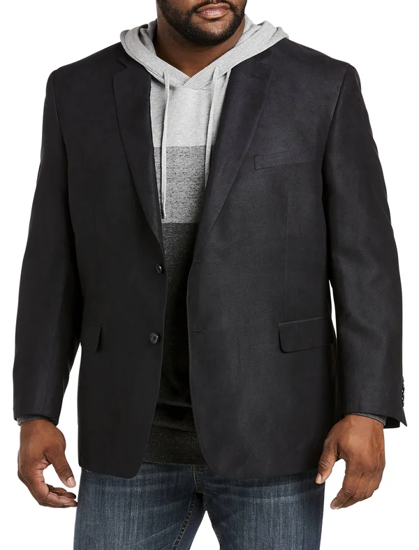 Jean Paul Germain Suede Microfiber Sport Coat - Men's, Black, Size 52 Regular