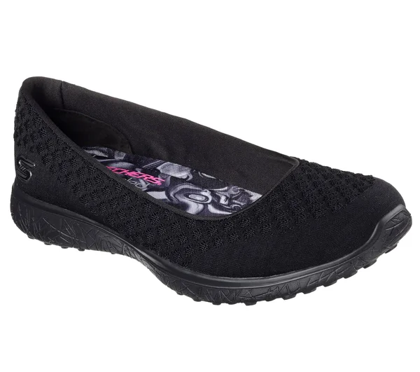 Skechers Sport Women's Microburst One Up Fashion Sneaker, Black