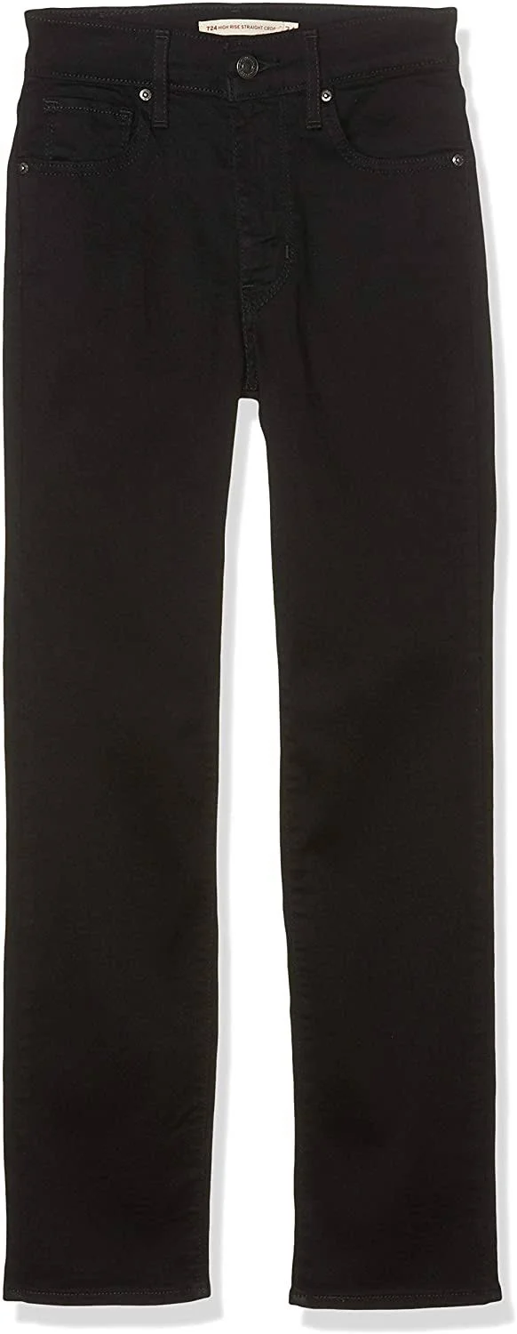 Levi&s 724 High Rise Straight Cropped Women's Jeans - Soft Black 28