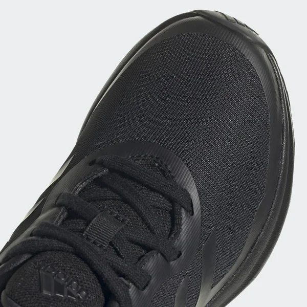 Adidas Big Kids& FortaRun Lace Running Shoes in Black/Black Size 4.5