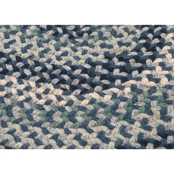 Colonial Mills Boston Common Braided Rug Capeside Blue, Size: 2 x 5 ft.