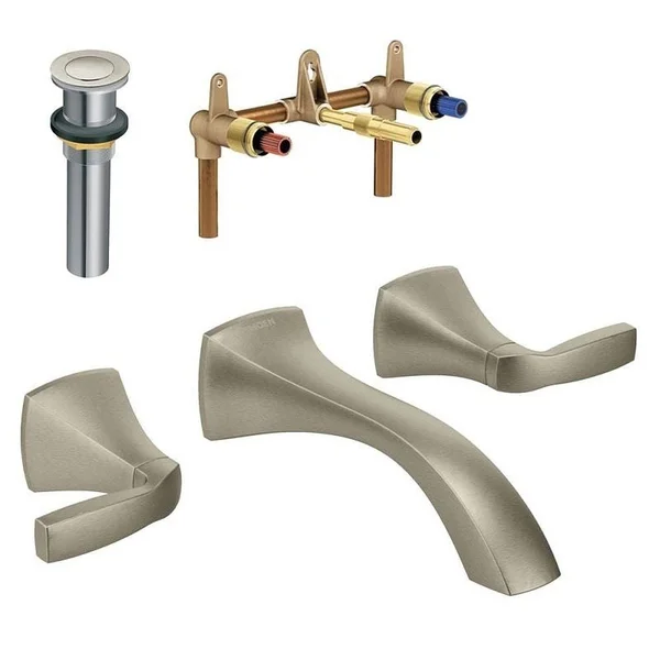 Moen KLVO-W-T6906BN Voss 2-Handle Wall-Mounted Lavatory Faucet