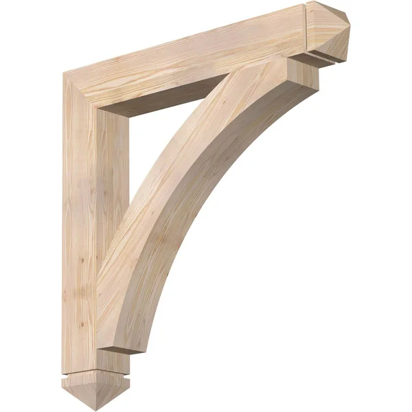 Ekena Millwork 5 1/2x22W x 40x22D x 40x22H Thorton Arts & Crafts Smooth BRACKET - Douglas Fir