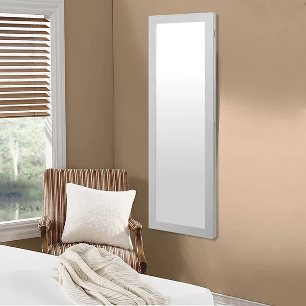 Inspired Home Amelia Purple Jewelry Furniture with Over-the-Door/Wall Mounted Full Length