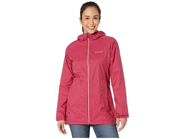 Columbia Women's Switchback Lined Long Rain Jacket - XL, Red