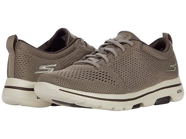 Skechers Men's GOwalk 5 - Warwick Walking Shoes - Khaki, 9.5
