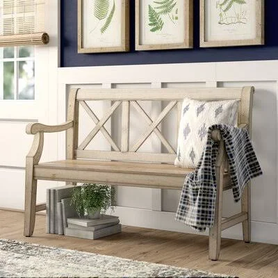 Beachcrest Home Emeline Bench Color: Driftwood