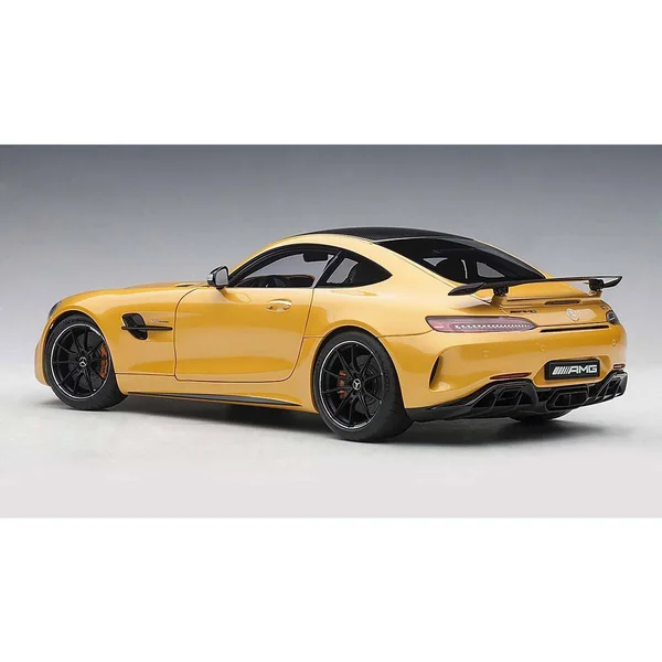 Mercedes AMG GT R AMG Solarbeam Yellow Metallic with Carbon Top 1/18 Model Car by AUTOart 76332
