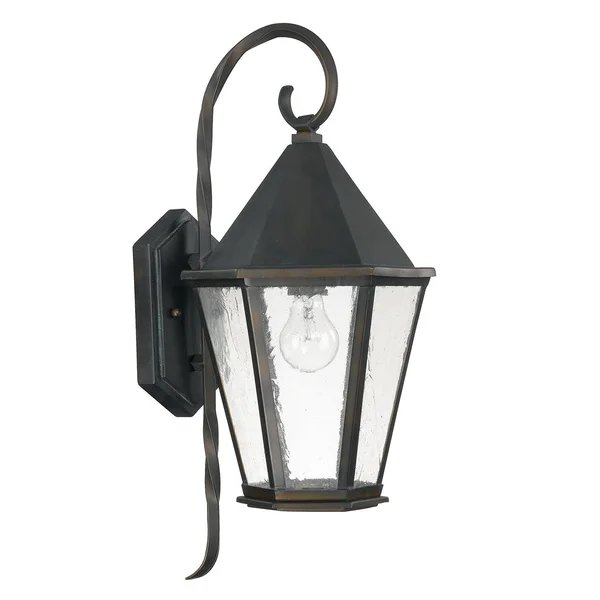 Capital Lighting 9621OB Spencer 1 Light Outdoor Wall Lantern, Old Bronze