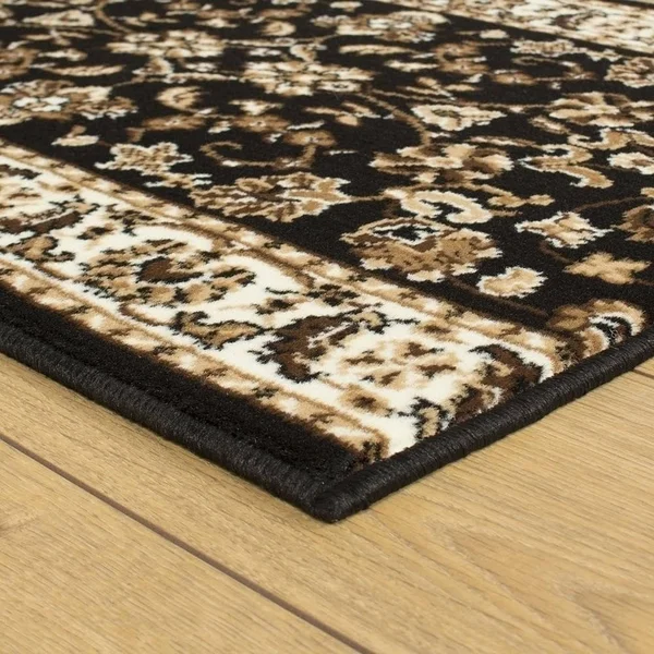 runrug USA Persian Black Hall Carpet Runner Length: 24 foot - Width