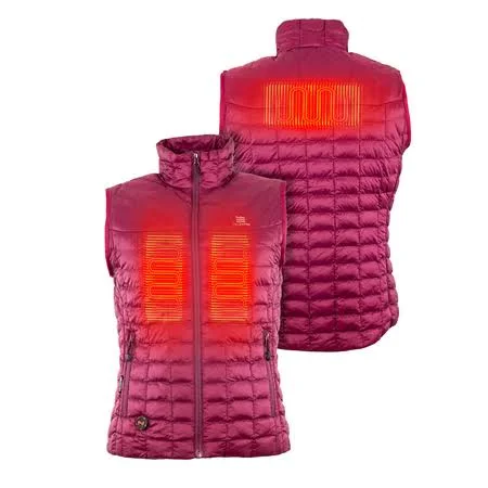 Mobile Warming MWWV04310520 Women's Burgundy Heated Vest - XL, 7.4V