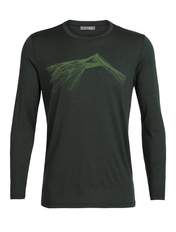 Icebreaker Men's Tech Lite LS Crewe Shear - XL - Forestwood